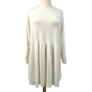Eskandar Cashmere Womens 1 US M-L Bateau Tunic Long Line‎ Minimalist Lagenlook